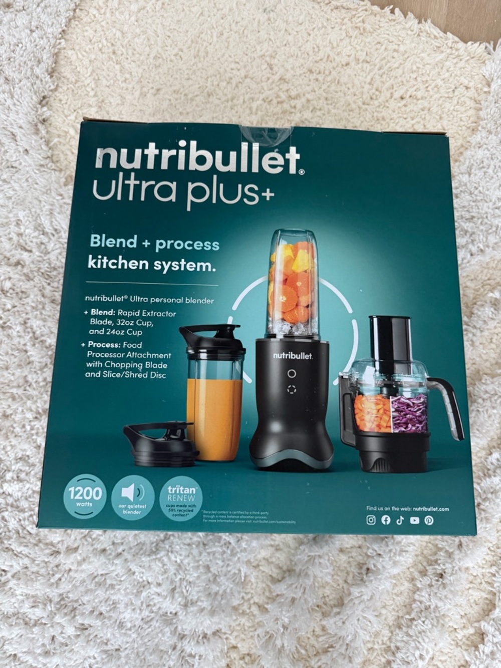 Nutribullet Ultra Plus+ Blender System - Teal Box